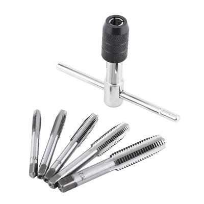 

Greensen 6PCSSet Screw Tap & T-shaped Wrench Threading Tapping Hand Tool KitTap Wrench Threading Tool
