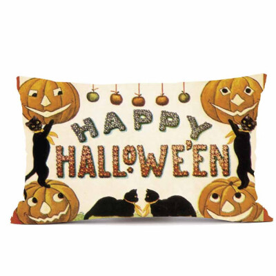 

Tailored Happy Halloween Rectangle Super Cashmere Pillow Cases Cushion Covers