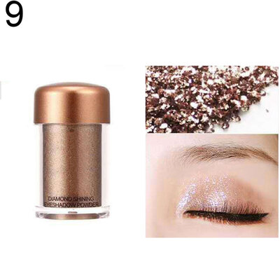 

12 Colors Shiny Eyeshadow Powder Glitter Pigment Makeup Brightening Highlighter