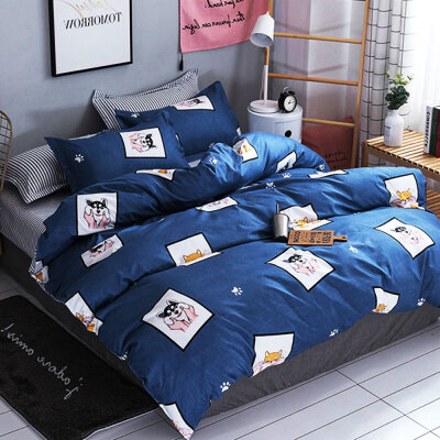 

4pcsset Duvet Quilt Cover Bed pillow Cover Bed Sheet Pillowcase For Comforter Bedding Sets SingleDoubleKing Size Family