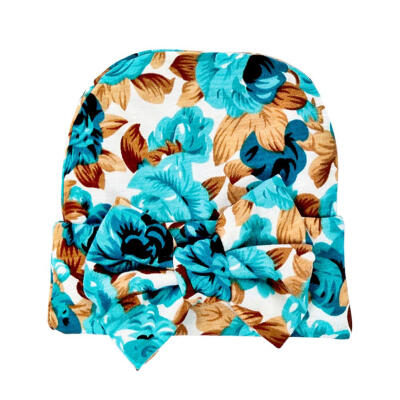 

Cute Baby Girls Beanie Cap Floral Print Infant Hat Casual Decoration Gift