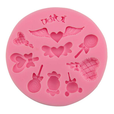 

Angel Wings Lollipop Heart Silicone Mold 3D Wing Shaped Diy Cake Mold Cupcake Decoration Tool