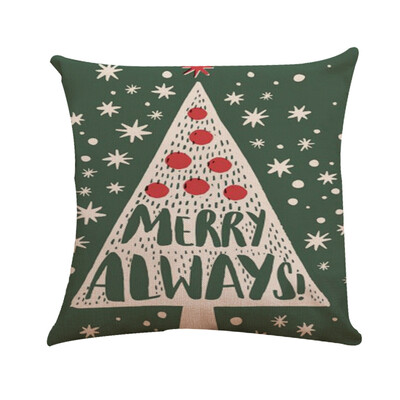 

〖Follure〗Xmas Cotton Pillow Case Linen Cushion Cover Merry Christmas Home Decoration