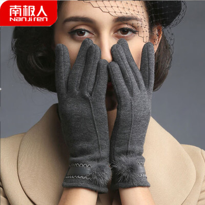 

Antarctic gloves womens winter thin section plus velvet Korean fashion warm outdoor driving cycling touch screen ladies gloves NW-606 gray one yard