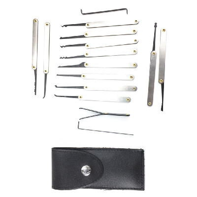 

15Pcs Locksmith Padlock Stainless Steel Lock Picks Set Transparent Skill Training