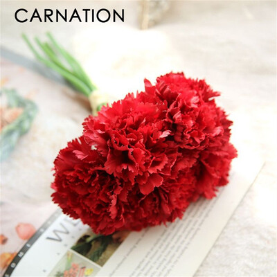 

Gobestart Artificial Fake Carnations Silk Flower Bridal Hydrangea Home Mothers Day 6pcs