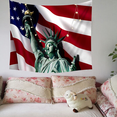 

Gobestart Independence Day Print Family Tapestry Light String Combination Wall Decor15x2m