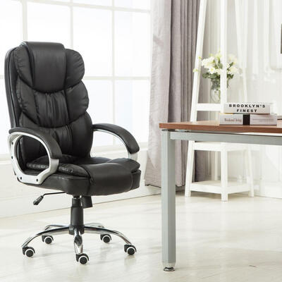

Executive Chair Computer Chair Office Chairs PU Leather High Back Office Chair Black