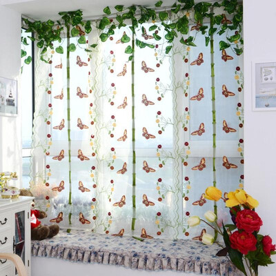 

Light Filtering Fabric Fold Roman Shade Butterfly Printed Window Treatment