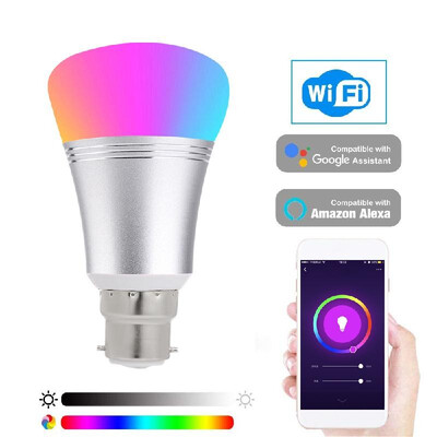 

2102 Smart WIFI LED Bulb WIFI Light RGB Multicolor LED Bulb 9W E2627 Dimmable Light Phone Remote Control Compatible with Alexa Go