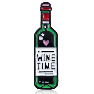 

Brooches Wine Time Tiny Metal Brooch Pins Badge Gift
