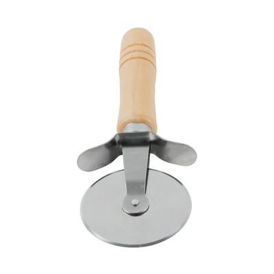 

Wood Handle Stainless Pastry Pasta Dough Crimper Round Hob