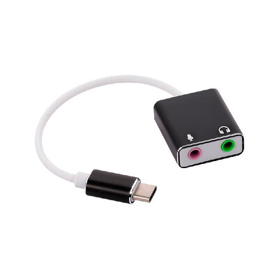 

USB C Type C Type-C External Sound Card Hi-Fi Magic Voice 71 CH Audio Card Adapter USB-C to Jack 35mm Earphone Microphone Speake
