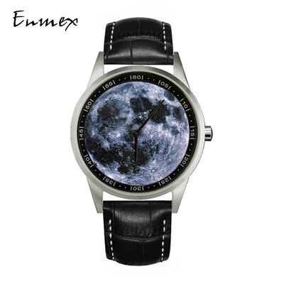

Creative design of watch oil picture canvas belt sports waterproof steel watch when translating holiday gift Enmex