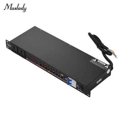 

Muslady DB2-02 10-outlet Rack Mount Power Sequence Controller Conditioner Surge Protector Power Supply Regulator with LED Display