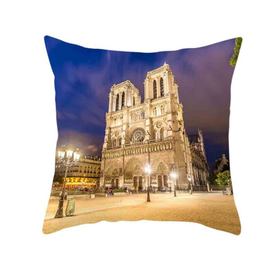 

〖Follure〗Retro Cushion Cover London Paris City Street Scenery Pillowcase Home Decor