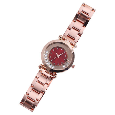 

Hot Selling Women Watches Flow Beads Dot Dial Ladies Quartz Wristwatch Alloy Strap Fashion Clock Dress Relojes Para Mujer