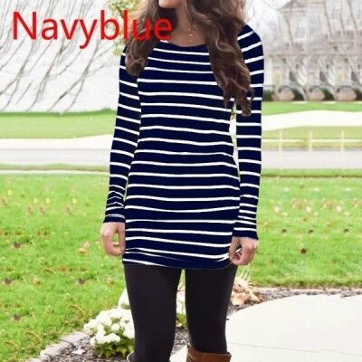 

Striped ladys long sleeved jacket