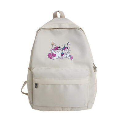 

Cute Cartoon Unicorn Canvas Backpack Print Backpack Bag for Children Girls Boys