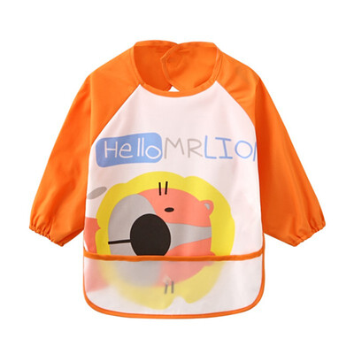 

Baby bibs cotton cartoon printing waterproof anti-clothing childrens gowns bib baby eating pocket bib