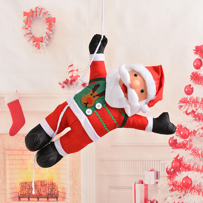 

Siaonvr Christmas 60cm Santa Climbing Rope Ladder Xmas Tree Hanging Ornament Party Decor