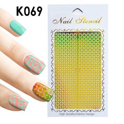 

Toponeto 1Pc Irregular Hollow Nail Art Vinyls Stencil Stickers Manicure