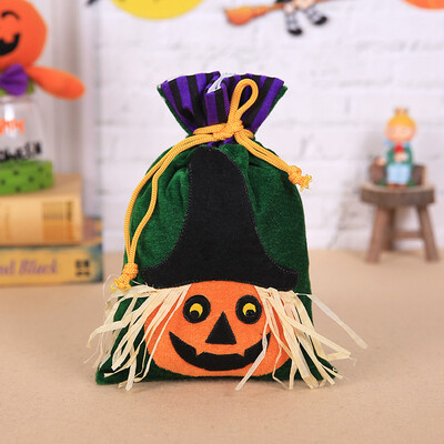 

Toponeto Halloween Cute Witches Candy Bag Packaging Children Party Storage Bag Gift