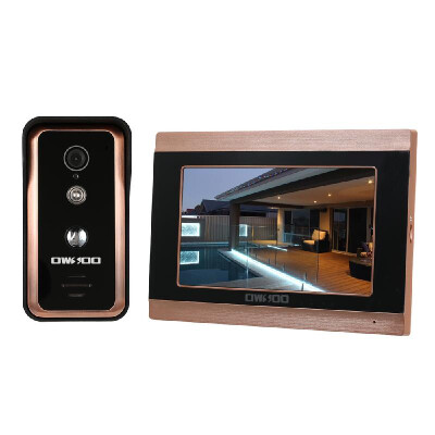 

OWSOO 7inch Monitor Wired WIFI Video Door Phone Doorbell Intercom Entry System with 1000TVL Wired IR-CUT Camera