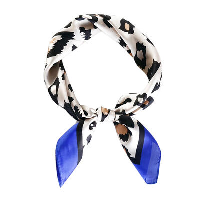 

Fashion Women Silk Shawl Geometric Print Square Scarf Neck Hair Tie Band