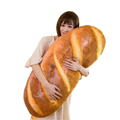 

Funny 3D Simulation Bread Shape Pillow Soft Lumbar Cushion Plush Stuffed Toy