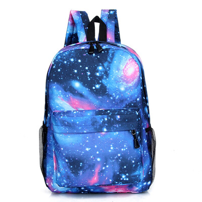 

Fashion Popular Starry Sky Printing Backpack School Bags For Teenager Girls Boys