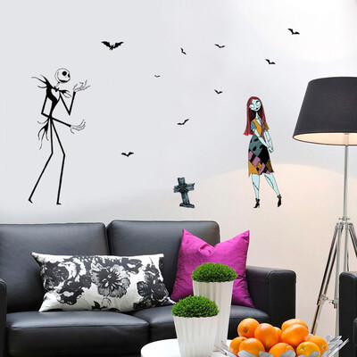 

〖Follure〗Halloween Witch Background Decorated Living Room Bedroom Wall Stickers Grim Rea