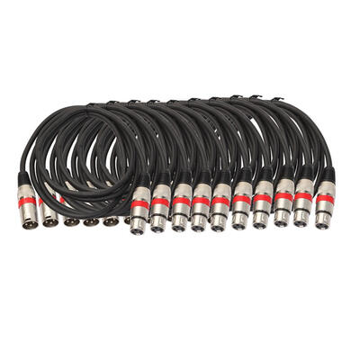 

10pcs 3 Pin 59ft DMX Stage DJ Cable Male to Female XLR Connector Wire Cord