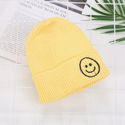 

Childrens Wool Hats South Korea Autumn And Winter Candy Color Smile Cap Hat