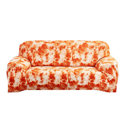 

Graffiti All-inclusive Couch Stretch Sofa Full Cover Thin Slipcover Orange