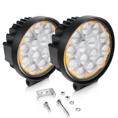 

2x 5inch Amber Halo Led Pods Fog Lights Round for Jeep 4WD ATV SUV Offroad 4300K