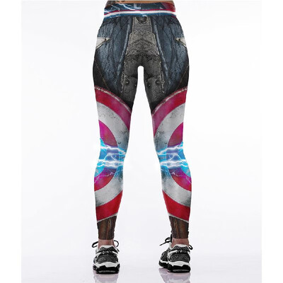 

European&American explosions digital printing tight stretch running fitness dance yoga pants Aslgs0085 Photo
