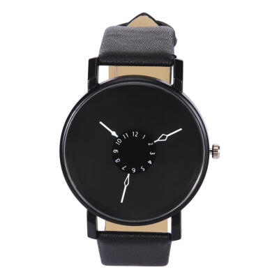 

Fashion Creative Unisex Women Men Wristwatches PU Strap Analog Quartz Watch