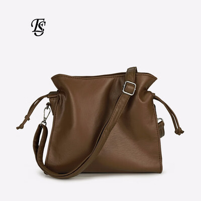 

ESHUNFA European&American leisure bucket bag 2019 new fashion single shoulder slung pu female bag ES9086 4612