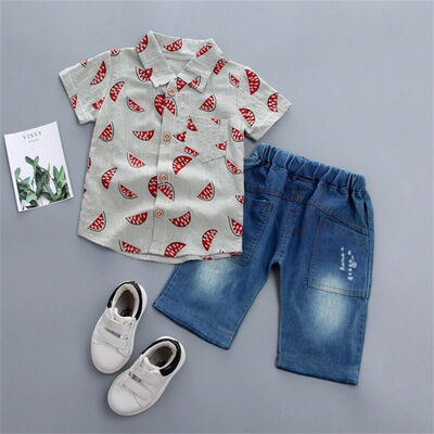 

2PCS Toddler Kids Baby Boy Clothes Outfit Set T Shirt TopsPants Leggings Summer