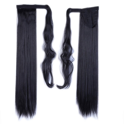 

Long Straight Ponytail Extension Wrap Around Synthetic Hair Extensions One Piece Hairpiece Pony Tail Extension for Women