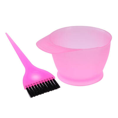 

2pcsSet Plastic Hair Color Mixing BowlDyed Comb Salon Hairdressing Tools