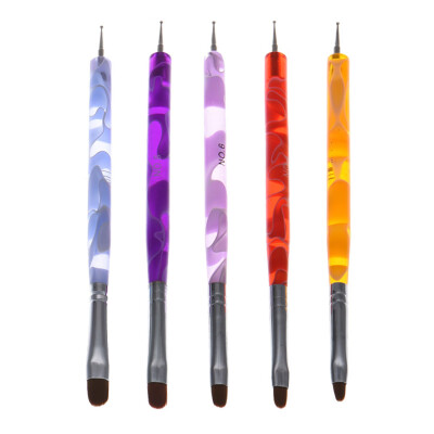 

〖Follure〗5Pcs 2-Ways Acrylic UV GEL Nail Art Dotting Brush Pen