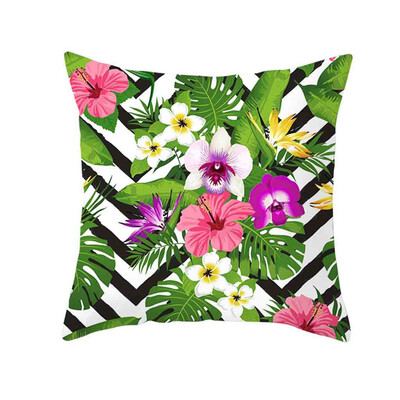 

Siaonvr Green Leaf Printed Pillow Case Polyester Sofa Car Cushion Cover Home Decor