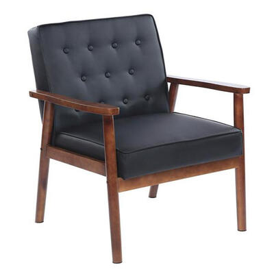 

Multicolor House Office Retro Modern Fabric Upholstered Wooden Lounge Chair