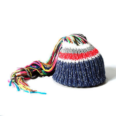 

Tailored Unisex Autumn And Winter Color Matching Tweezers Wool Cap Fashion Hat