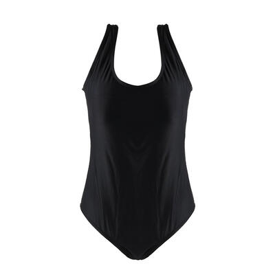 

Sexy Backless Women One-Piece Swimsuit Solid Color Elegant Beach Swimwear