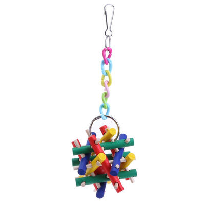 

Parrot Bite Gnaw Toys Square Magic Cube Toy Colorful Wooden Bar Bird Toys