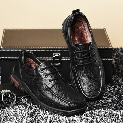 

Summer&summer mens shoes comfortable dad shoes non-slip mens business casual shoes plus cotton thick bottom plus velvet warm two cotton shoes