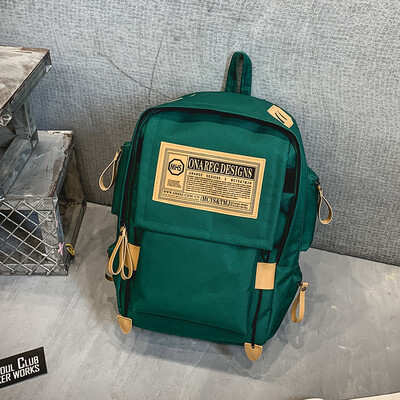 

Insfeng schoolbag female Korean version of high school studentslarge-capacity fashion brand mens backpack shoulder bag